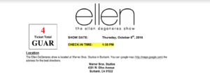 Ellen Show Tickets